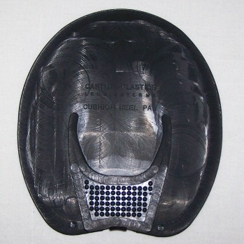 Castle #4 Black Cushioned Heel Pads, Black