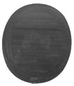 Castle 1� Oval Pads, Black