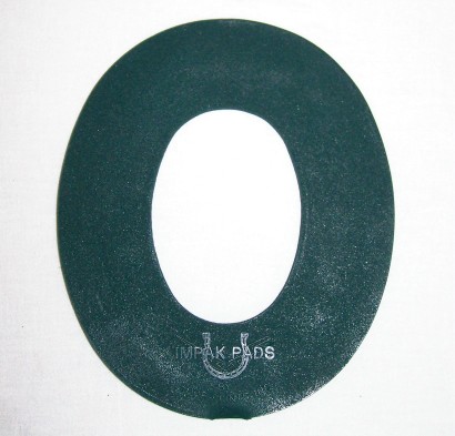 Hoofprints 2� Open Wedge Pads, Green