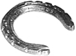 Thoro'Bred Flat Wide Web Clipped Sidewinders, Size 1.5