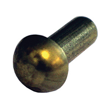 Brass Button Head Rivets, 1/2