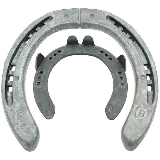 Size 2 - Front - Twin Rider Steel Horseshoes - Clipped